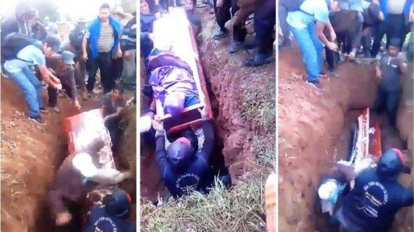 Ceroboh, Peti Mati ini Jatuh hingga Buat Jenazah Menggelinding Keluar Ceroboh Peti Mati ini Jatuh hingga Buat Jenazah Menggelinding Keluar