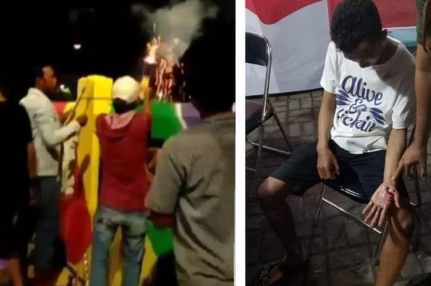 Video Detik Detik Kembang Api Meledak di Tangan saat Pesta Perayaan Tahun Baru