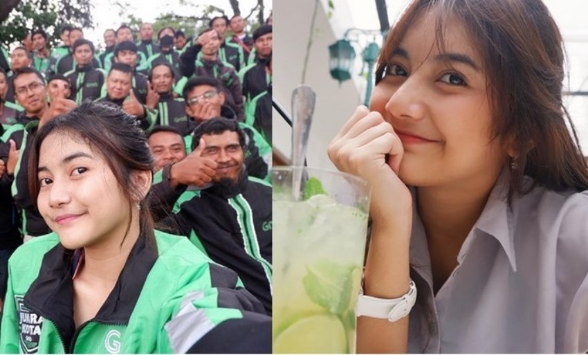 Viral Foto Driver Ojol Cantik yang Bikin Gagal Fokus Ternyata Dia Selebgram