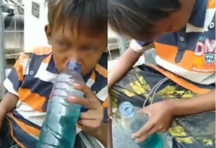 Beredar Video Bocah Mabok Pertalite, ‘Oleng Kapten!’ Beredar Video Bocah Mabok Pertalite Oleng Kapten