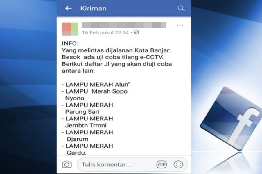 Dapat Sambutan Positif Warga Info Uji Coba Tilang Elektronik di Banjar Ternyata Hoax