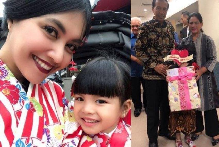 Putrinya Dijenguk Presiden Jokowi dan Istri Denada Menangis Terharu