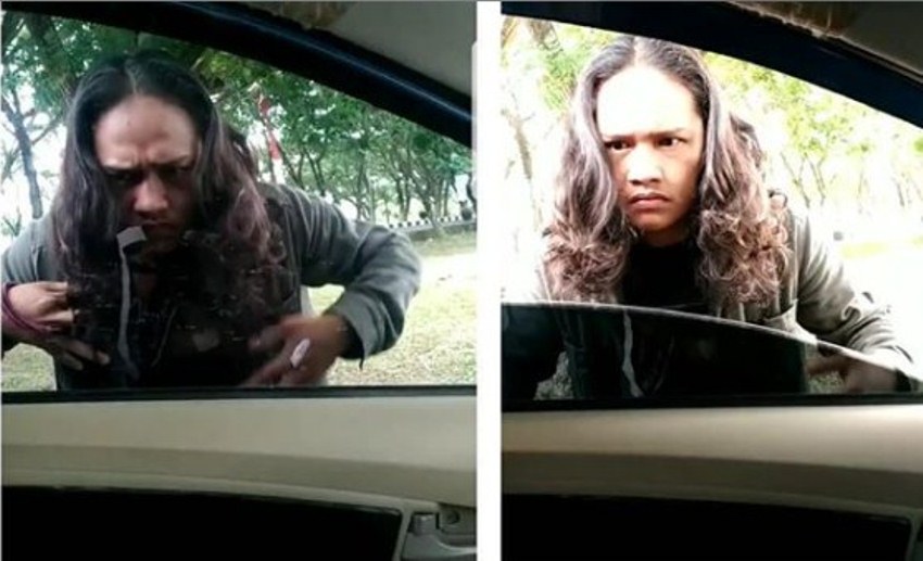 Rekam Pria Gondrong Berkaca di Jendela Mobilnya, ini Yang Terjadi saat Kaca Diturunkan Rekam Pria Gondrong Berkaca di Jendela Mobilnya ini Yang Terjadi saat Kaca Diturunkan