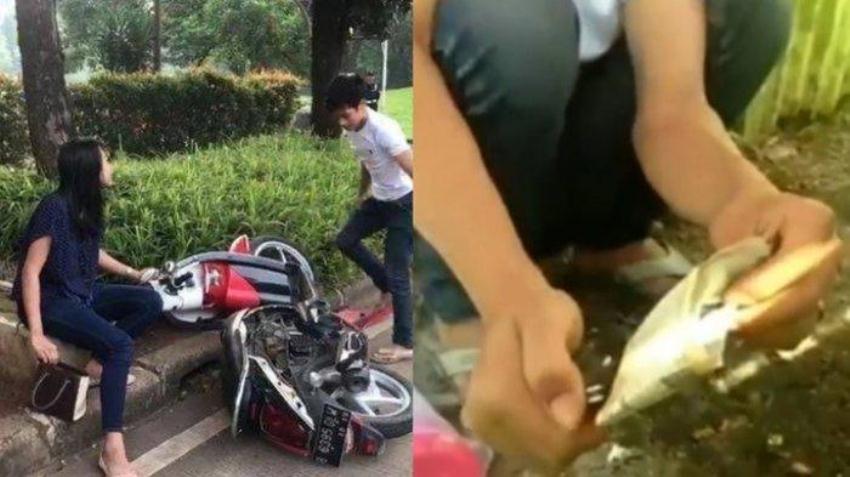 Setelah Video Viral Pria Rusak Motor karena Tak Mau Ditilang Kini Dia Bakar STNK