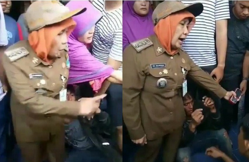 Viral Video Ibu Camat Paal Merah Amankan Jambret dari Amukan Warga Viral Video Ibu Camat Paal Merah Amankan Jambret dari Amukan Warga