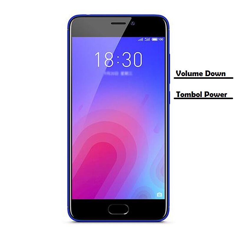 Cara Screenshot Meizu M6 dengan menggunakan tombol Fisik