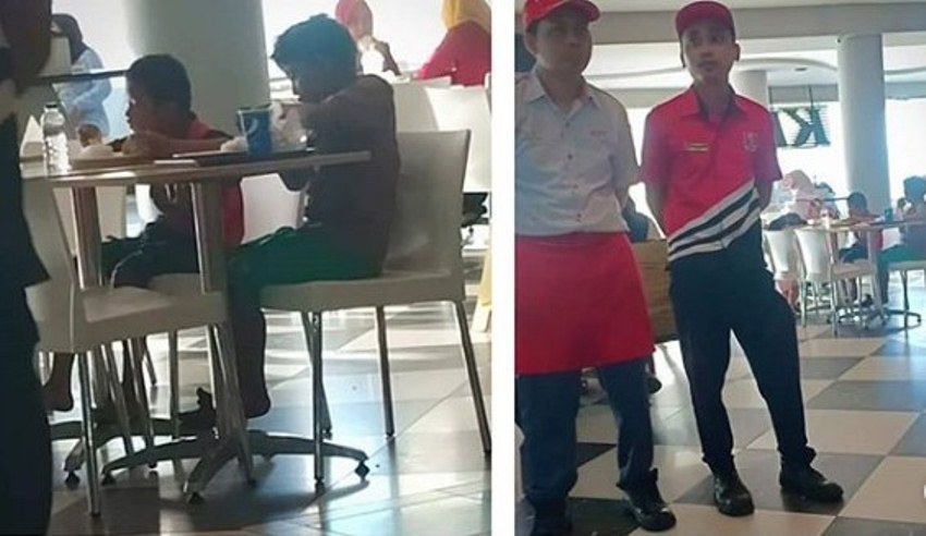 Didatangi Dua Anak Berpakaian Kotor Aksi Pegawai KFC ini Tuai Pujian