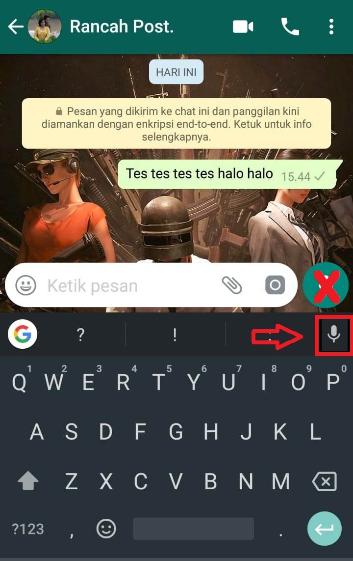 Merubah suara menjadi pesan teks di WhatsApp