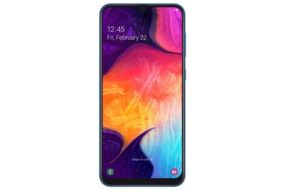 Samsung Galaxy A50 Tampak Depan Blue