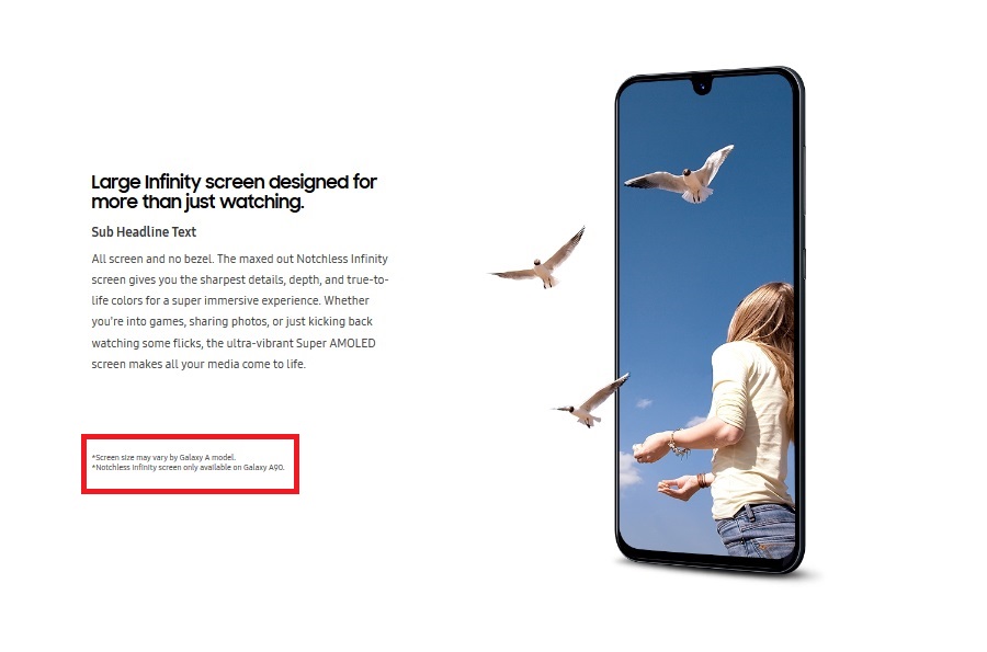 Samsung Galaxy A90 Pop up