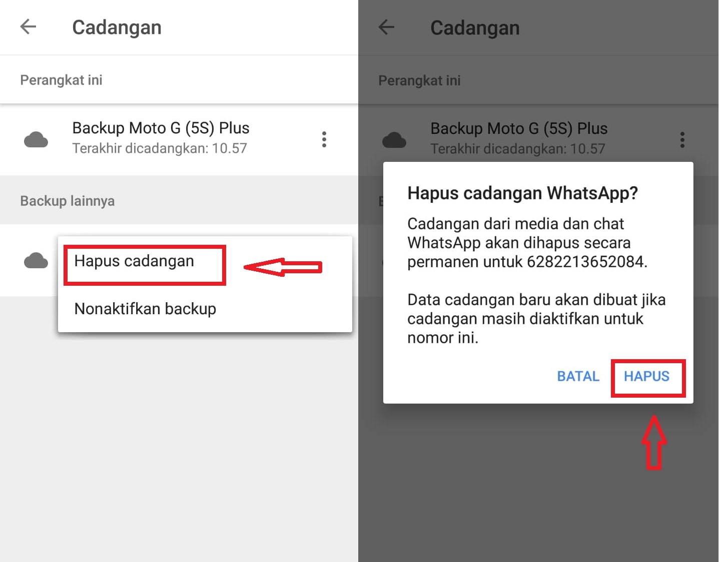 Cara Melihat Cadangan Chat WhatsApp di Google Drive