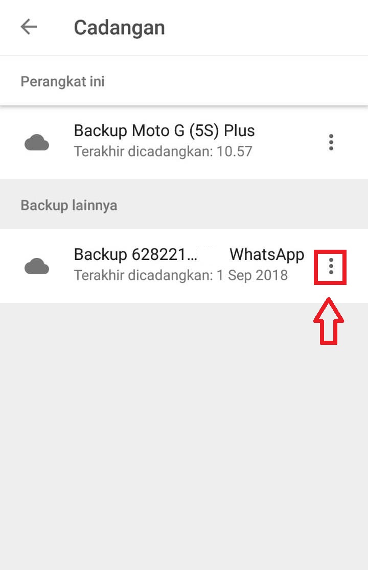 Cara Membatalkan Cadangan WhatsApp