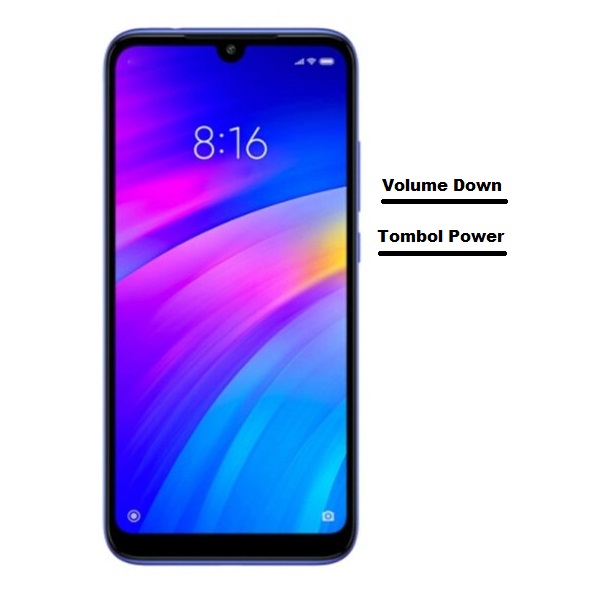 Cara Screenshot Xiaomi Redmi 7 Menggunakan Dua Tombol Kombinasi