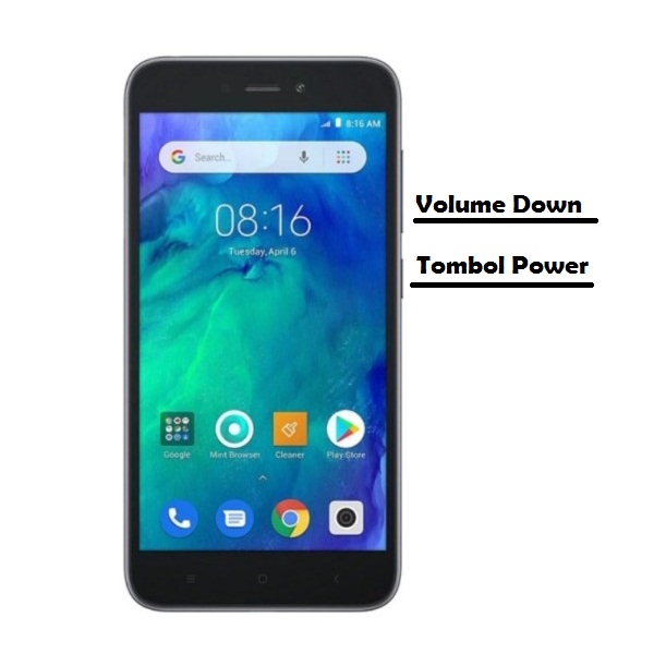 Cara Screenshot Xiaomi Redmi Go dengan Menggunakan Tombol Fisik