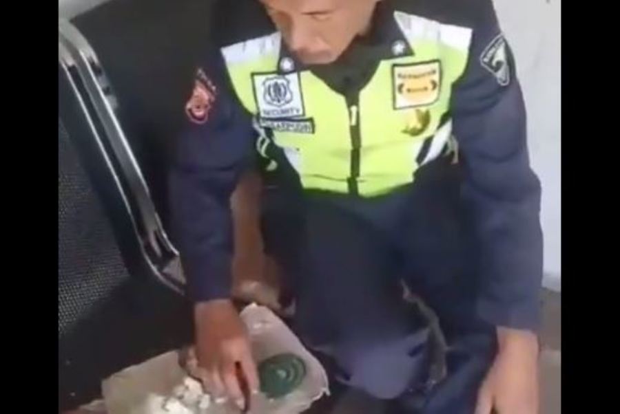 Viral Video Satpam Makan Nasi dengan Lauk Obat Nyamuk Bakar Mungkin di Lambung Bapak Ini Banyak Nyamuk