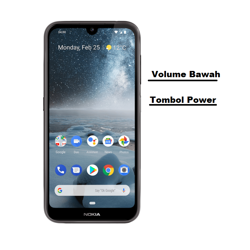 Cara Screenshot Nokia 4.2 Menggunakan Kombinasi Tombol