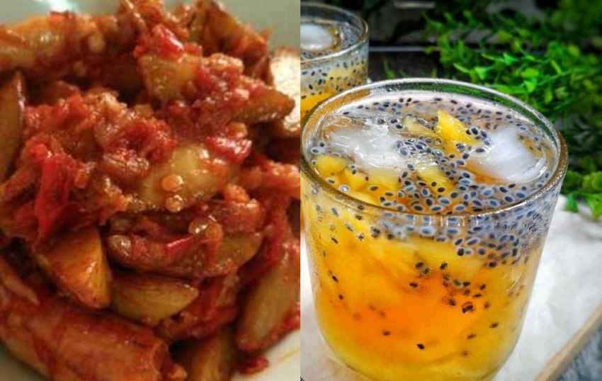 Menu Buka Puasa Istimewa Es Setup Nanas Selasih dan Balado Cumi Asin Jengkol