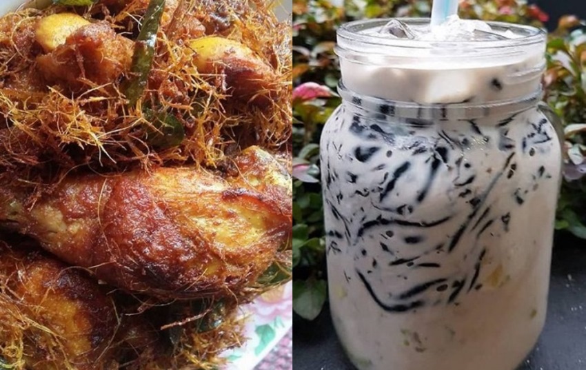 Menu Buka Puasa Sederhana Es Cincau Susu dan Ayam Goreng Berempah