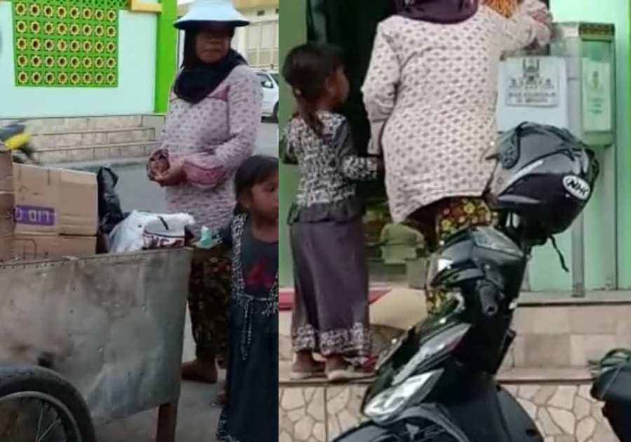 Viral Pemulung Wanita Terekam Kamera Hampir Tiap Hari Bersedekah di Masjid Tak Perlu Kaya untuk Dapat Pahala