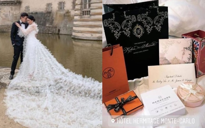 Digelar di Monaco Tamu Undangan Pernikahan Amanda Winarko Diberi Souvenir Hermes