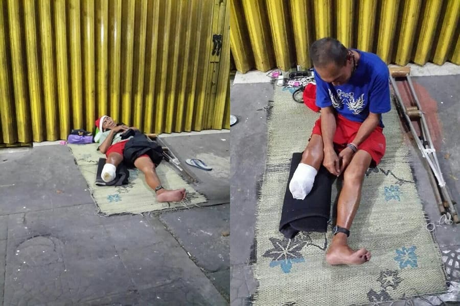 Dikumpulkan Supaya Bisa Mudik Uang Petugas Parkir Cacat Fisik Ini Digondol Maling Saat Tidur di Emperan