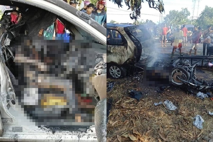 Kecelakaan di Patokbeusi Subang 4 Pemudik Tewas Terbakar