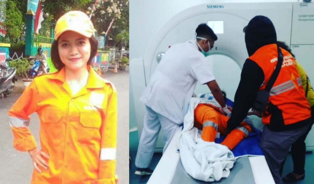 Sellha Purba Petugas PPSU yang Viral karena Paras Cantiknya Alami Kecelakaan Pagi Tadi