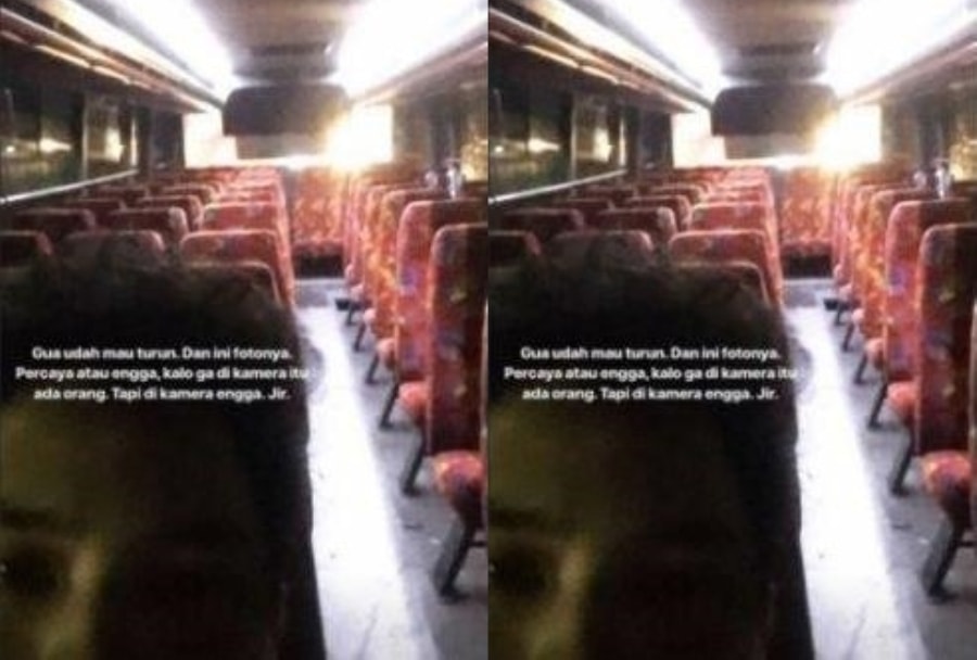 Viral Netizen Naik Bus Hantu Cikampek Bandung Penumpang Tak Terlihat Saat Difoto