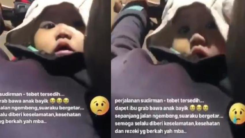 Viral Ibu Driver Ojol Kerja sambil Bawa Anaknya yang Masih Bayi Pihak Grab Minta Bantu Cari Keberadaannya