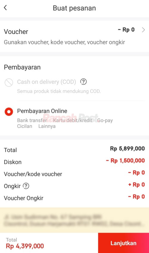 Cara pembayaran di jd id