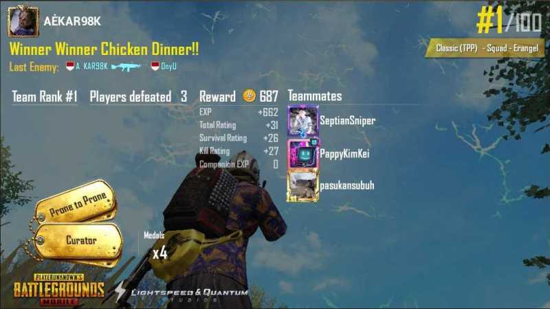 Cara bertahan hidup di PUBG Mobile hingga zona terakhir