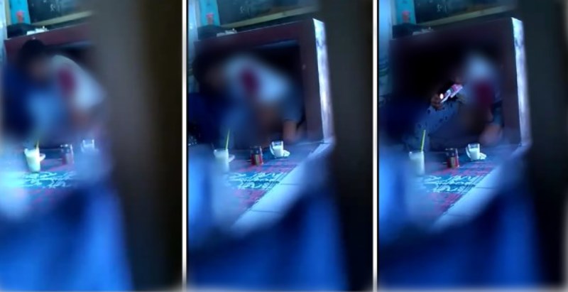 Heboh Video Mesum Diduga di Warkop Pasuruan Pasangan ABG Asik Bercumbu di Kolong Meja