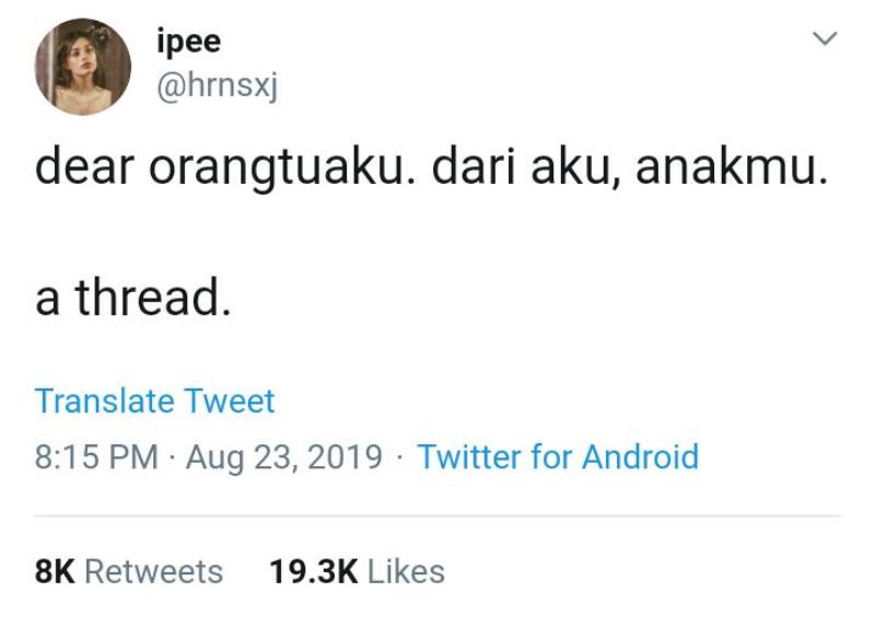 Kerap Dibentak Orang Tua Gadis Ini Curhat di Twitter Netizen Ikut Baper