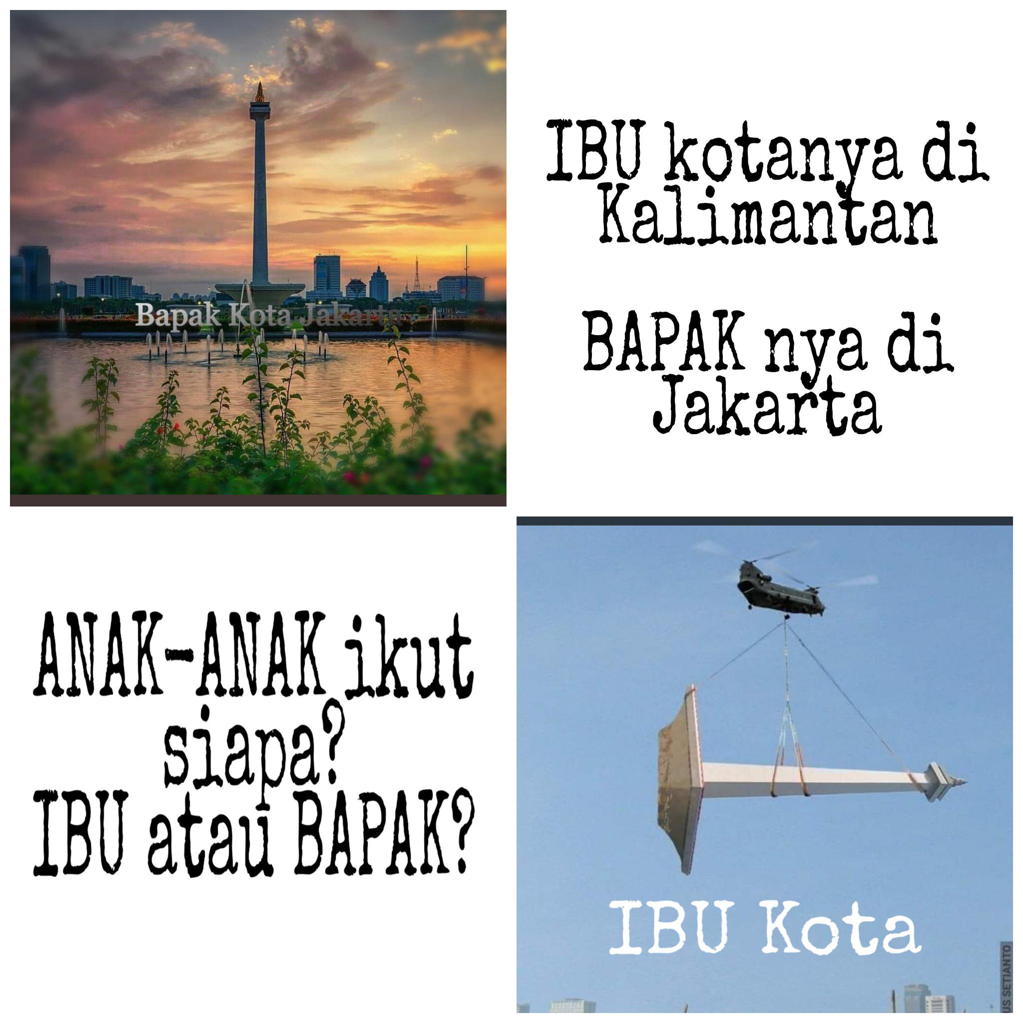 Meme Ibu Kota Pindah Ala Netizen