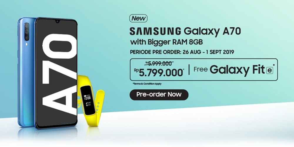 Preorder Samsung Galaxy A70 RAM 8GB
