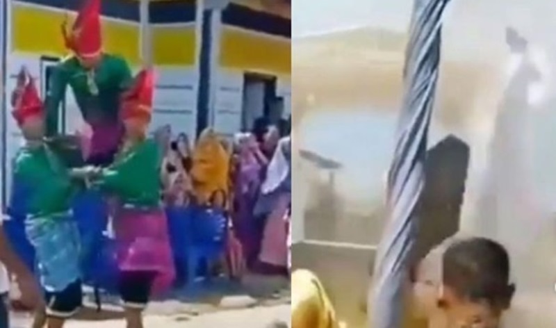 Viral Video Angin Puting Beliung Hancurkan Resepsi Pernikahan di Makassar Netizen Doa Mantan Terkabul