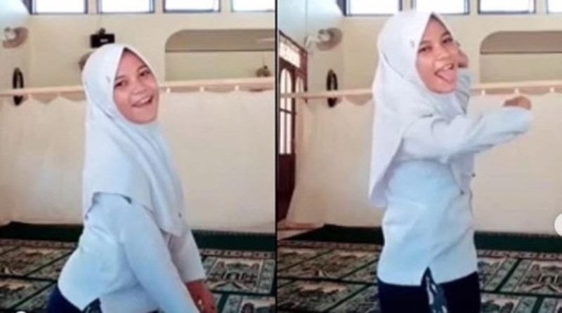 Aksi Remaja Perempuan Joget Tak Senonoh di Tempat Salat Tuai Kecama Netizen