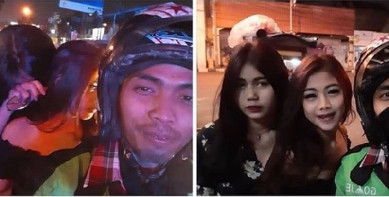 Rezki Nomplok Driver Ojol Pamer Usai Dapat Orderan Bonceng Tiga dengan Dua Cewek Cantik