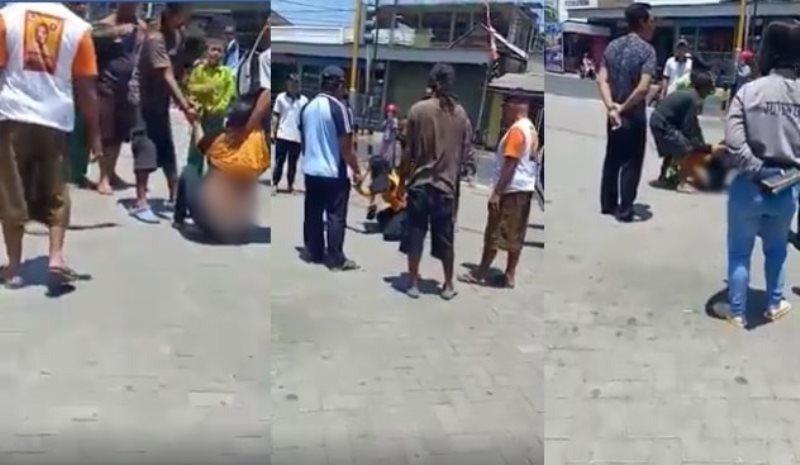 Tak Mau Dipisahkan Dengan Selingkuhan Wanita Ini Ngamuk dan Histeris Saat Dipaksa Masuk Mobil