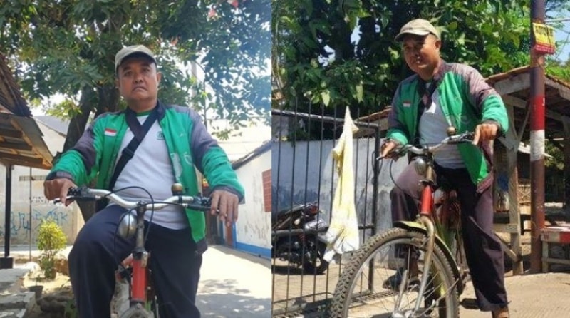 Viral Kisah Driver Ojol Antar Pesanan Pakai Sepeda Begini Kondisinya Sekarang