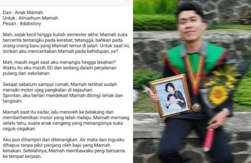 Bagikan Curhatan Sedih Begini Cara Pria Kenang Mendiang Sang Ibu Saat Wisuda
