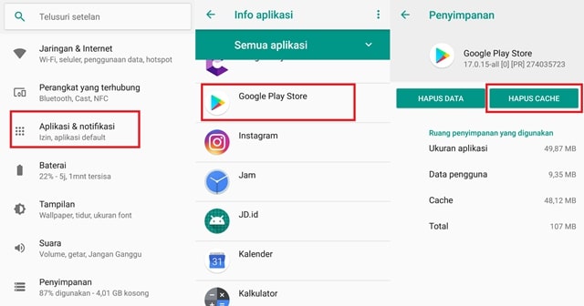 Tidak bisa mendownload aplikasi di play store