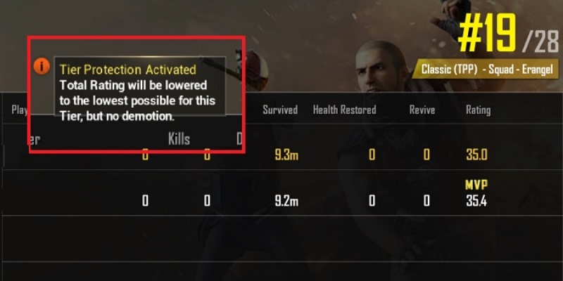 Cara menggunakan Tier Protection di PUBG Mobile