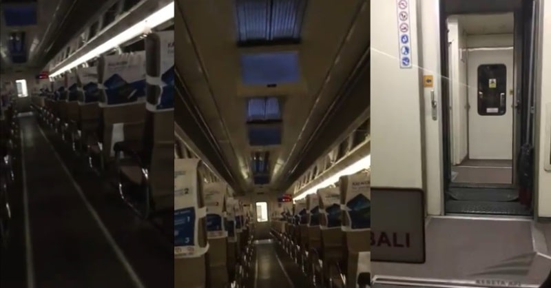 Naik Kereta ke Bandung Pria Ini Rekam Detik detik Suasana Seram Saat Dalam Gerbong Sendirian