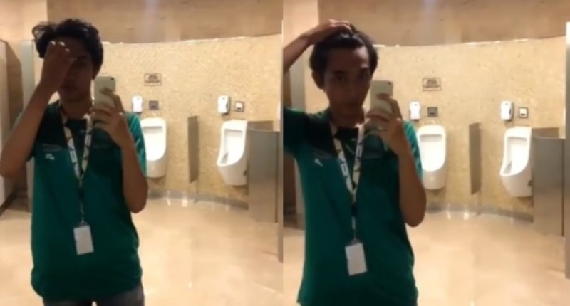 Narsis di Toilet Umum Pria ini Terkejut Saat Dengar Suara Beginian