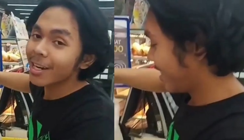Pria Belanja ke Minimarket Pakai Karung