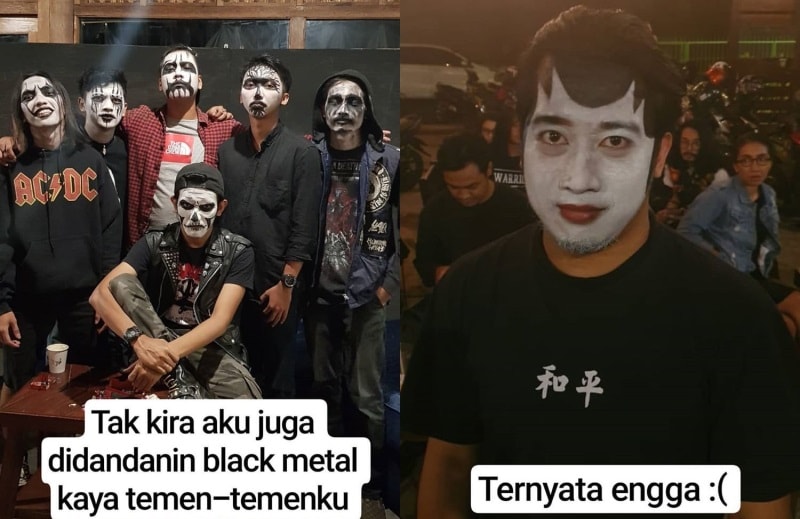 Pria Dandan ala Black Metal