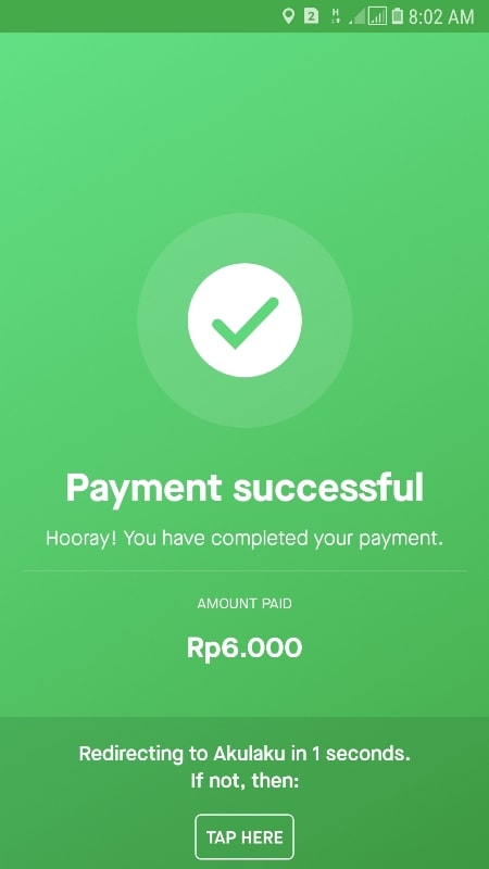 Status Pembayaran GOPAY Akulaku Berhasil Status Pembayaran GOPAY Akulaku Berhasil