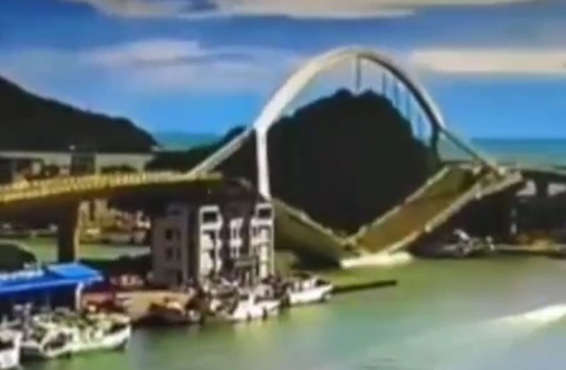 Video Detik detik Jembatan di Taiwan Ambruk Penyebabnya Masih Diselidiki