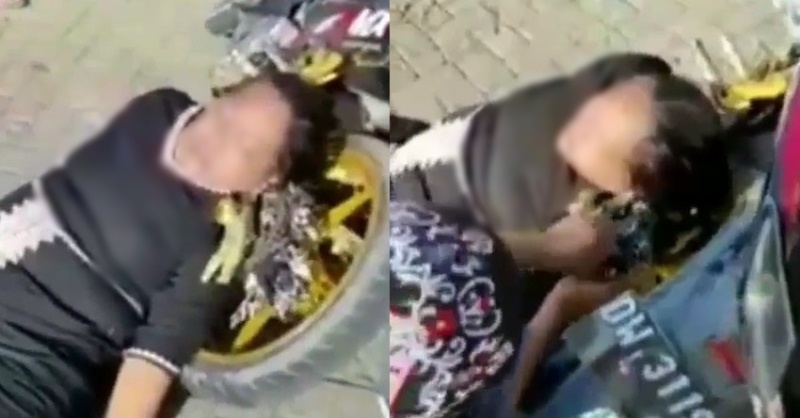 Dibiarkan Terurai Rambut Emak emak ini Nyangkut di Gear Motor Begini Nasibnya